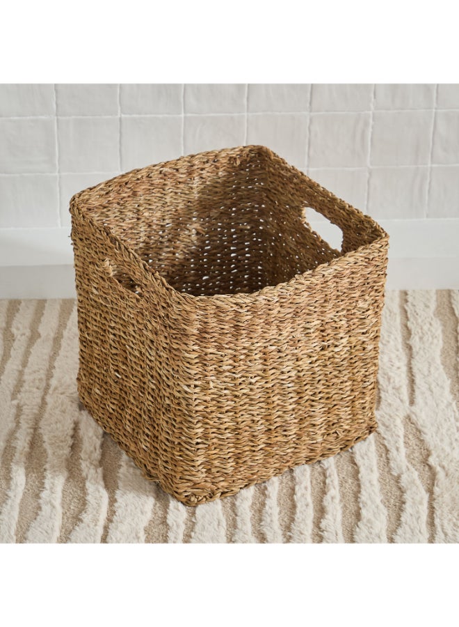 Home Box Natural Woven Storage Basket - Cube Shape - Image 3